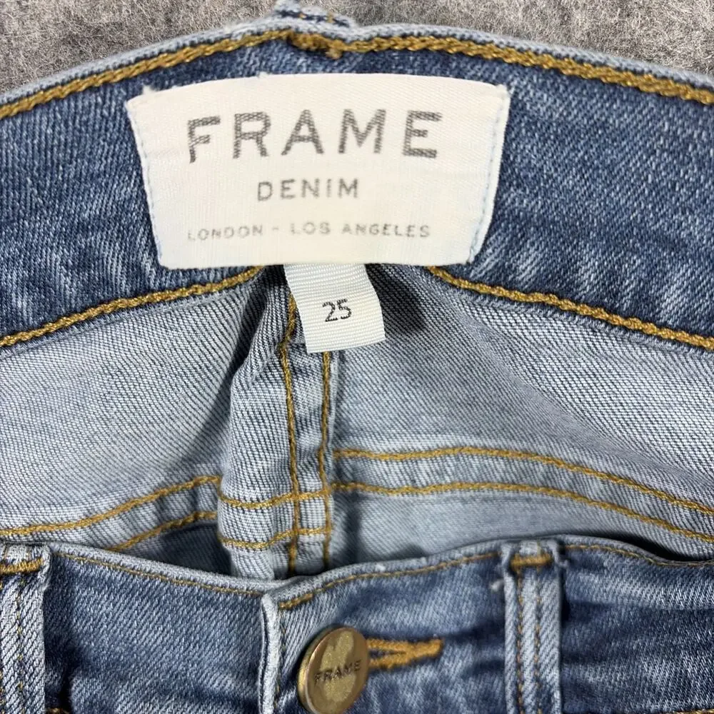 Frame Womens Blue Le High‎ Skinny Cropped Jeans 25 - Picture 8 of 10